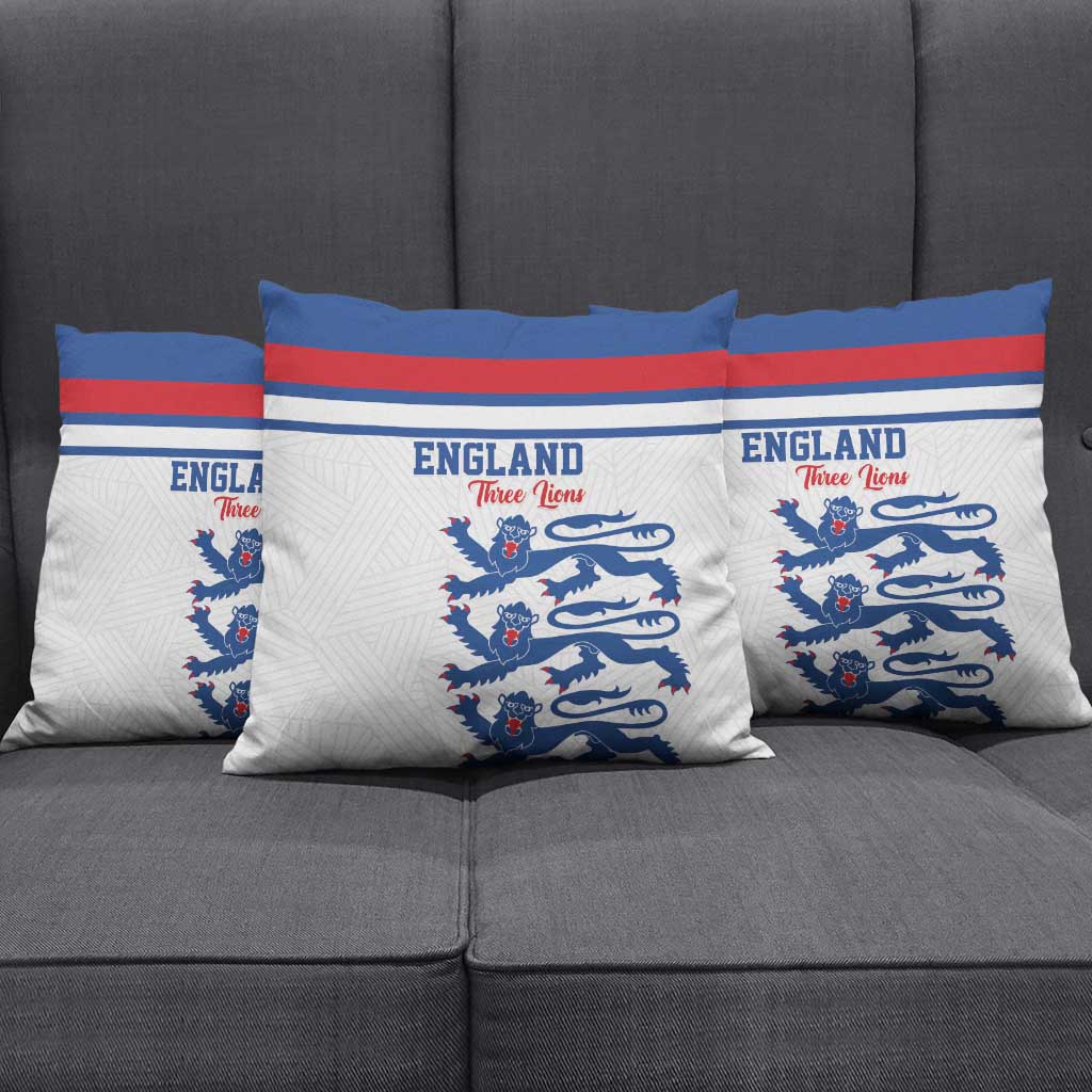 England Three Lions Pillow Cover Vintage Stripe Football Fan