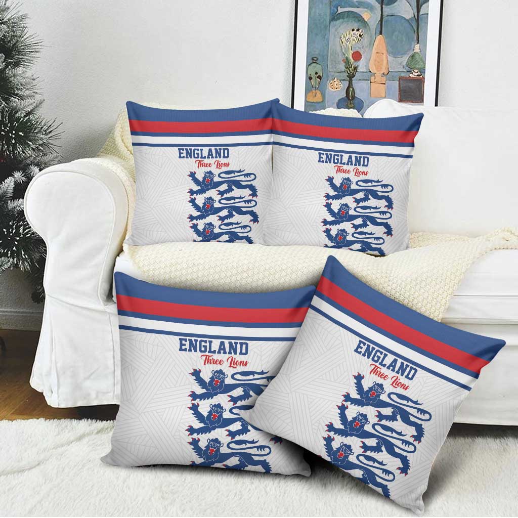 England Three Lions Pillow Cover Vintage Stripe Football Fan