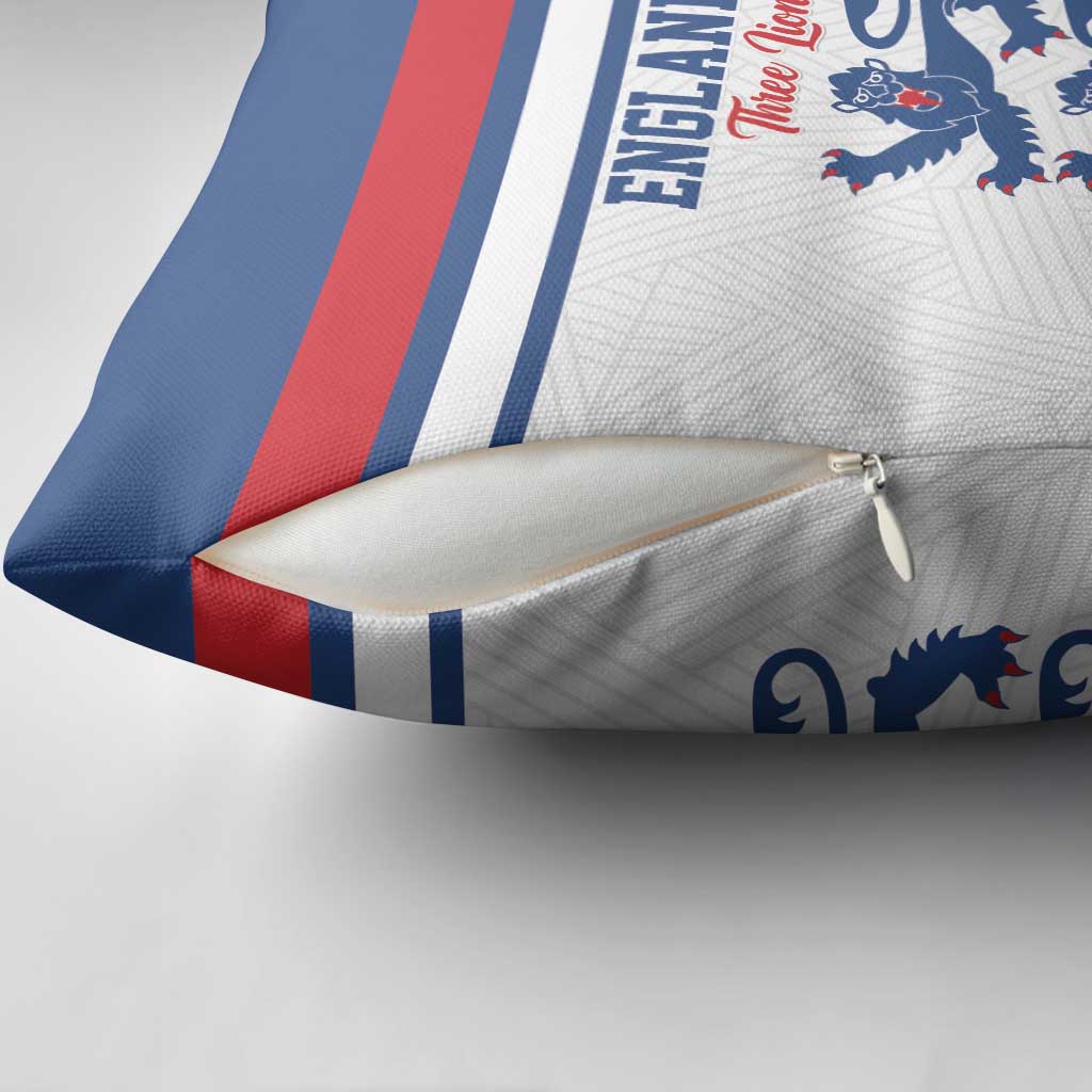 England Three Lions Pillow Cover Vintage Stripe Football Fan