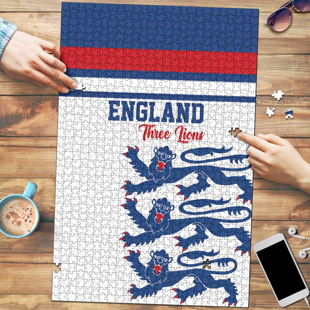 England Three Lions Puzzle Vintage Stripe Football Fan