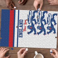 England Three Lions Puzzle Vintage Stripe Football Fan