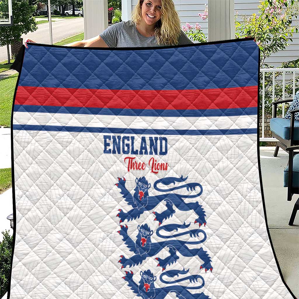 England Three Lions Quilt Vintage Stripe Football Fan