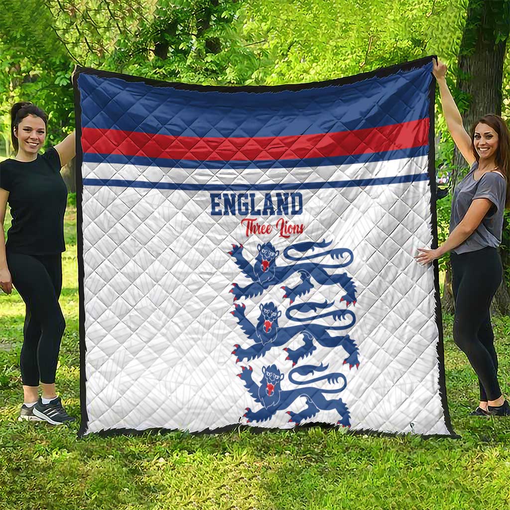 England Three Lions Quilt Vintage Stripe Football Fan