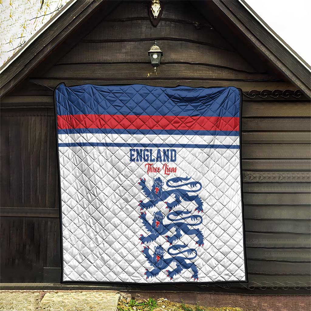 England Three Lions Quilt Vintage Stripe Football Fan