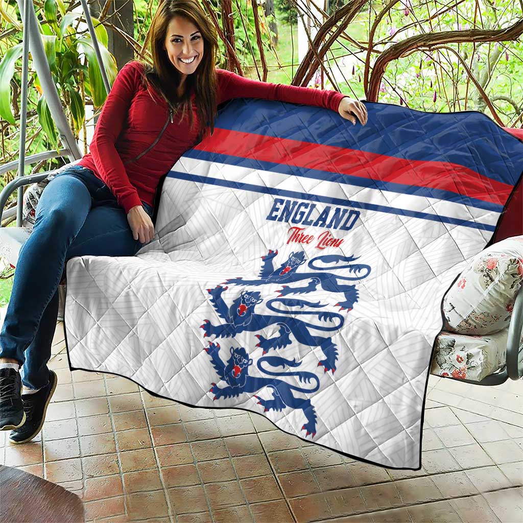 England Three Lions Quilt Vintage Stripe Football Fan