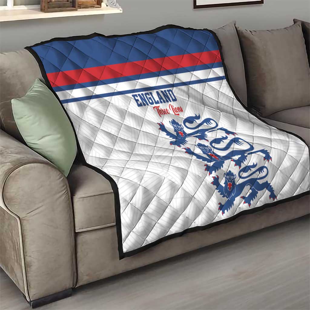 England Three Lions Quilt Vintage Stripe Football Fan