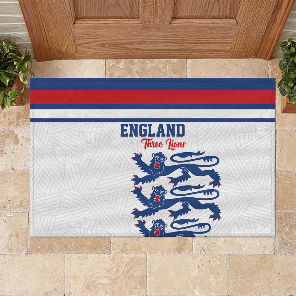England Three Lions Rubber Doormat Vintage Stripe Football Fan