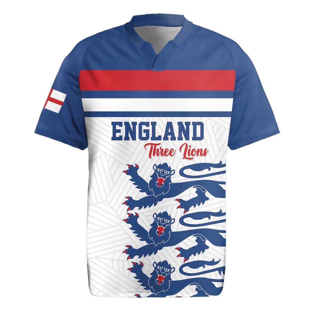Custom England Three Lions Rugby Jersey Vintage Stripe Football Fan