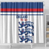 England Three Lions Shower Curtain Vintage Stripe Football Fan