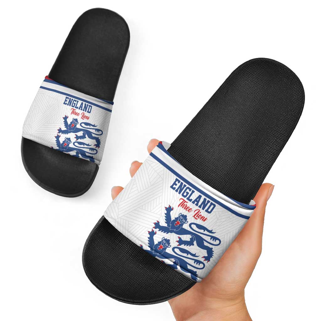 England Three Lions Slide Sandals Vintage Stripe Football Fan