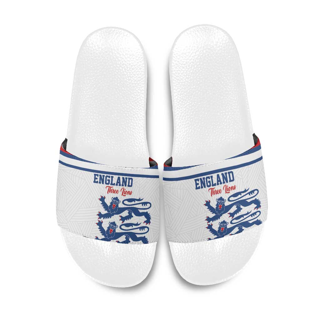 England Three Lions Slide Sandals Vintage Stripe Football Fan