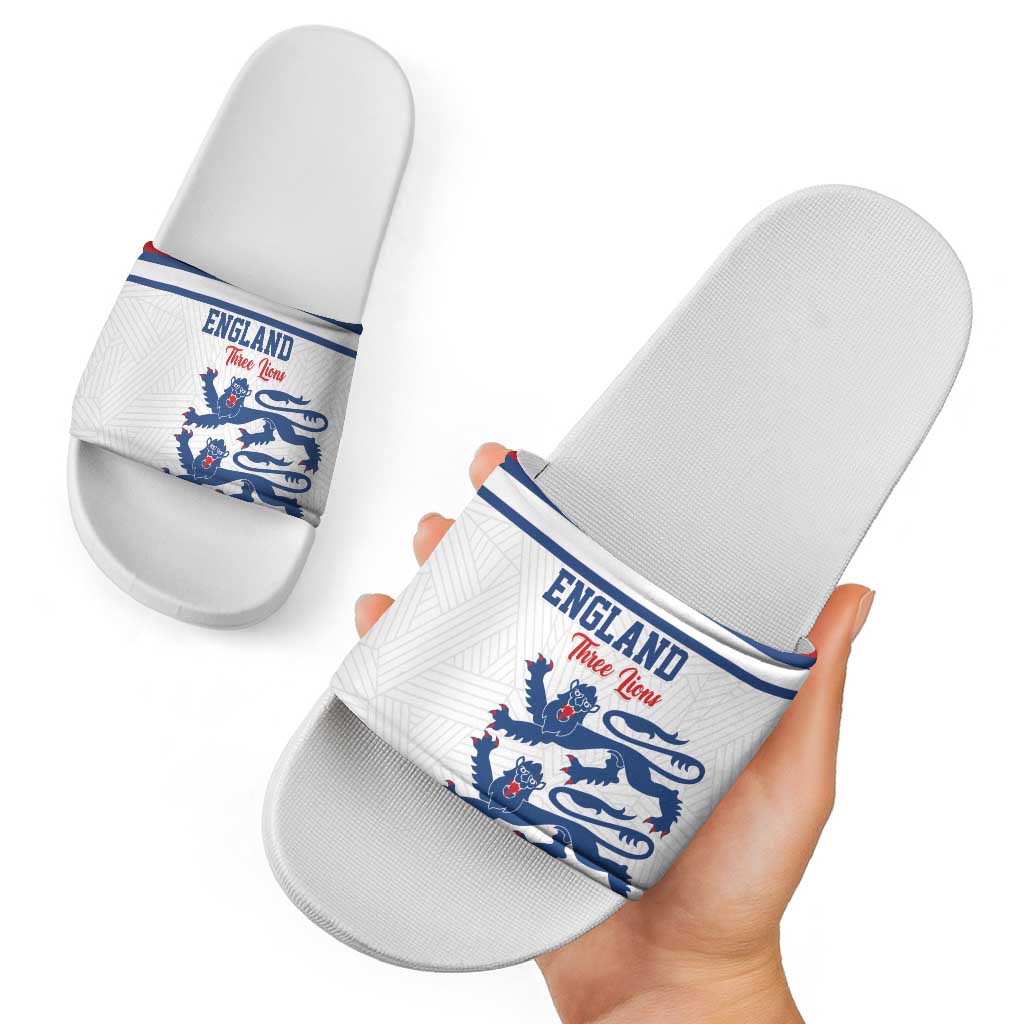 England Three Lions Slide Sandals Vintage Stripe Football Fan