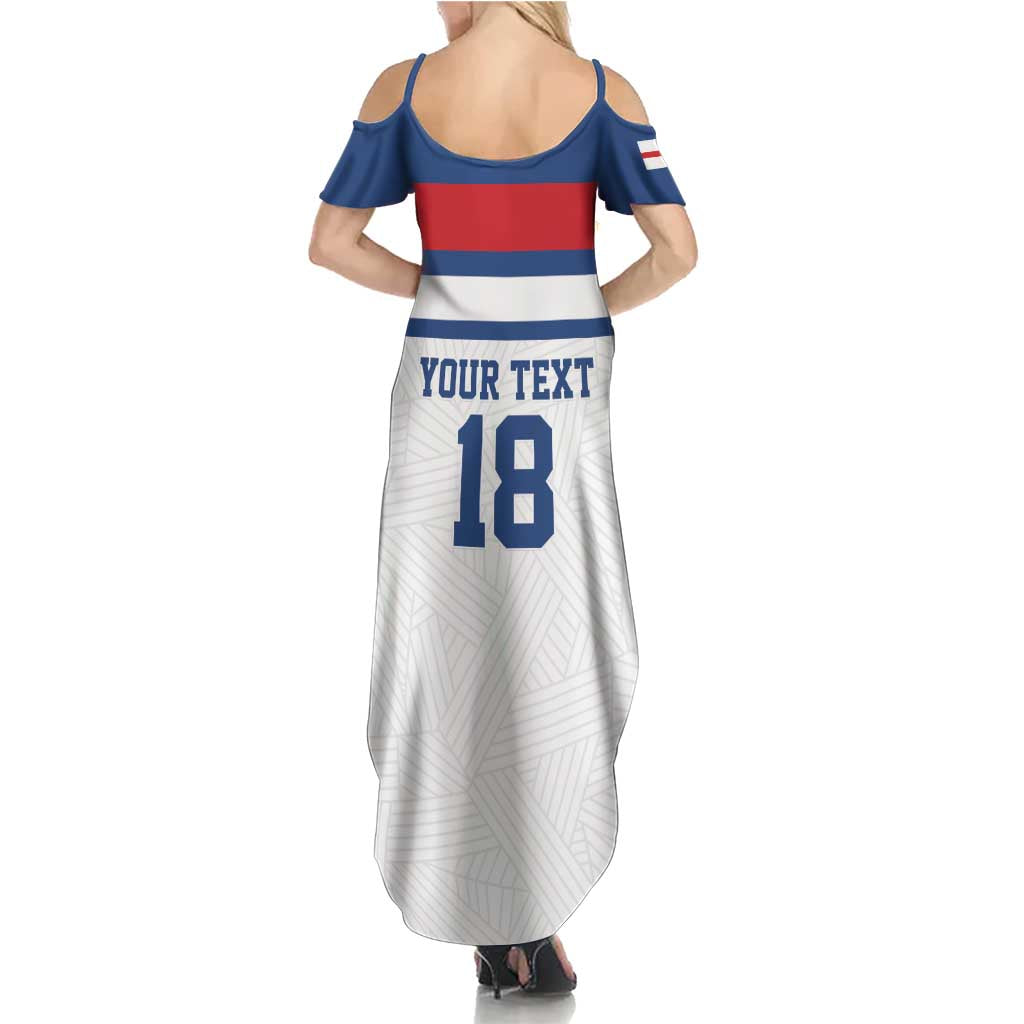Custom England Three Lions Summer Maxi Dress Vintage Stripe Football Fan