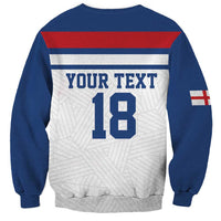 Custom England Three Lions Sweatshirt Vintage Stripe Football Fan