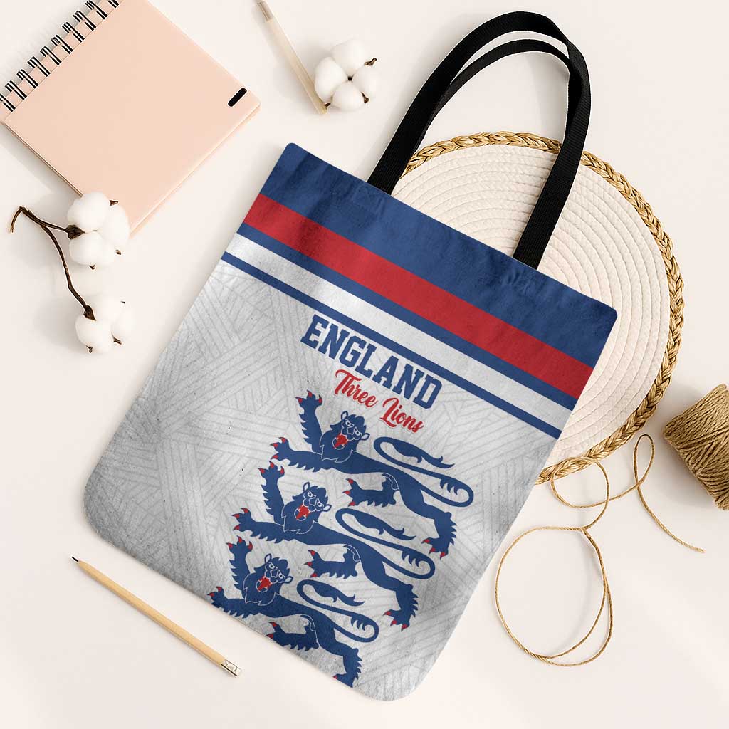 England Three Lions Tote Bag Vintage Stripe Football Fan