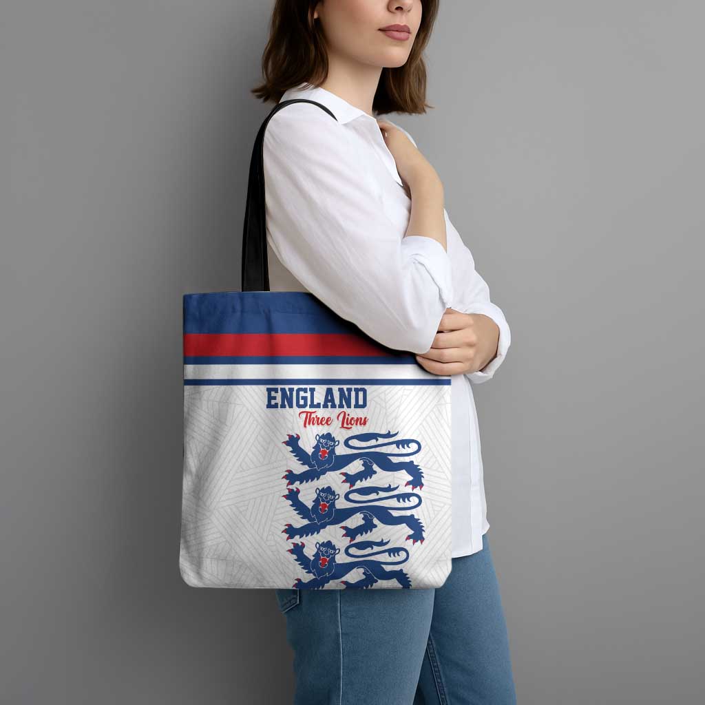 England Three Lions Tote Bag Vintage Stripe Football Fan
