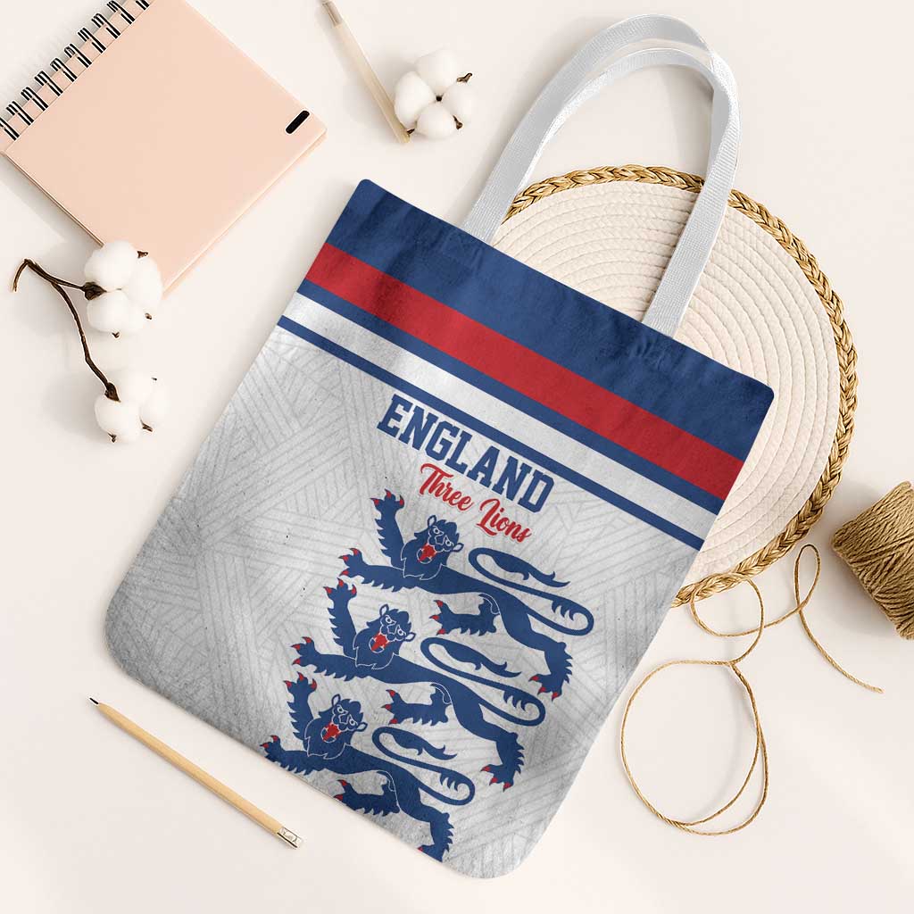 England Three Lions Tote Bag Vintage Stripe Football Fan