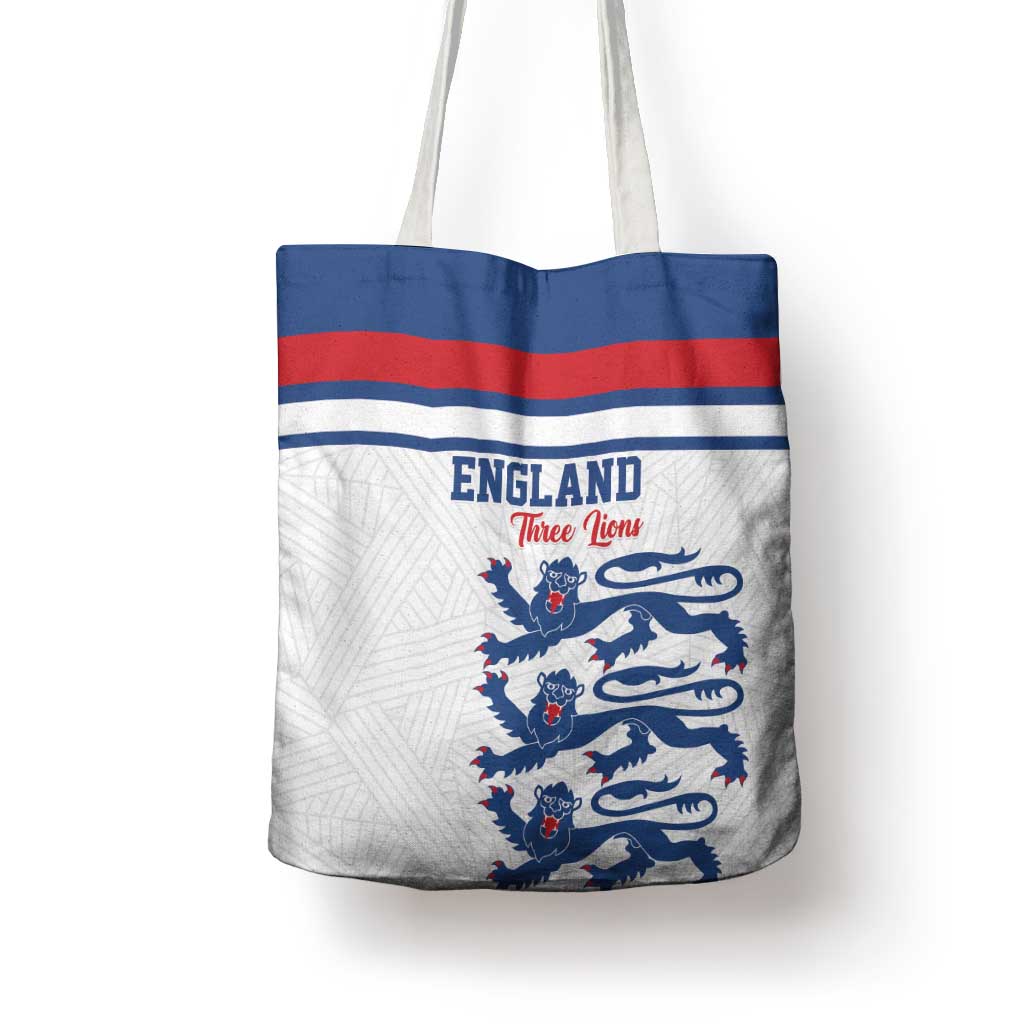 England Three Lions Tote Bag Vintage Stripe Football Fan