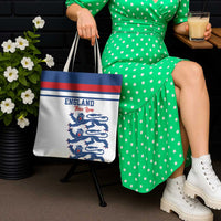 England Three Lions Tote Bag Vintage Stripe Football Fan