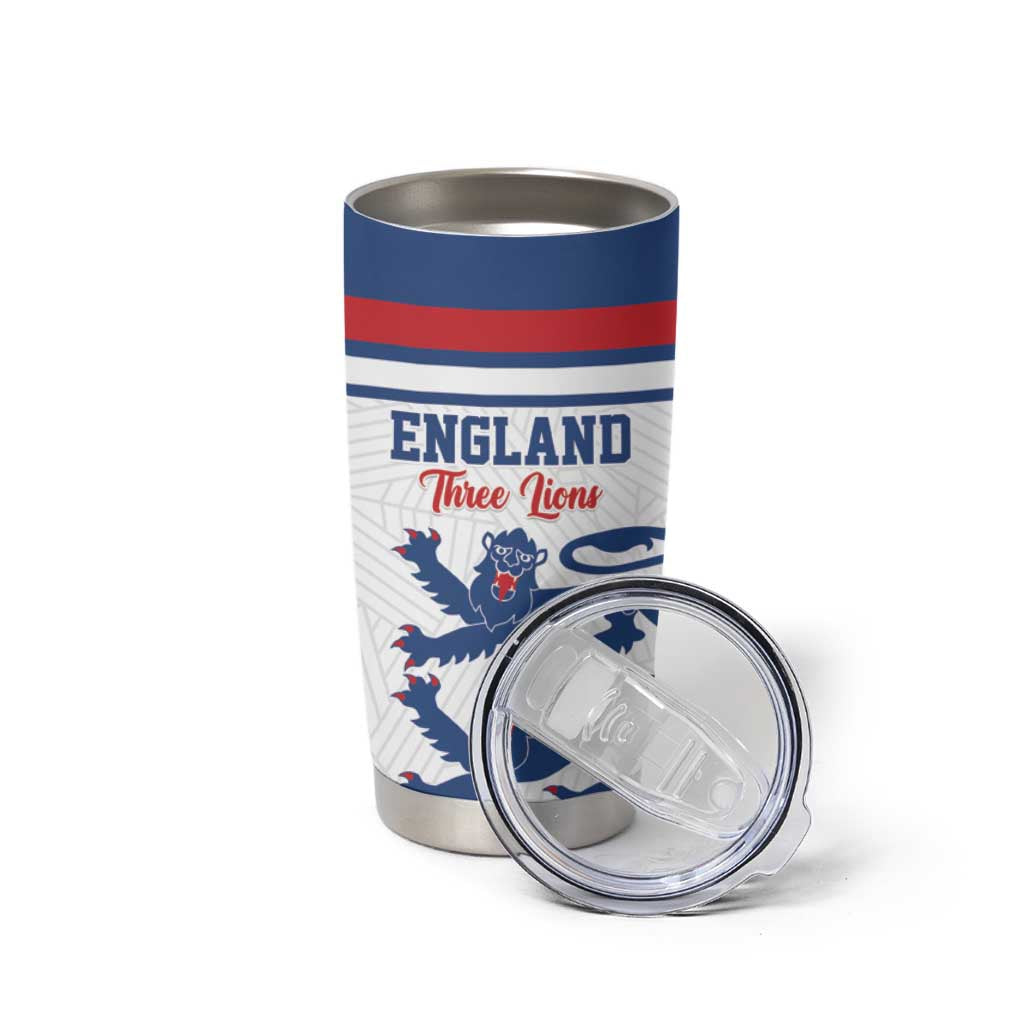 Custom England Three Lions Tumbler Cup Vintage Stripe Football Fan