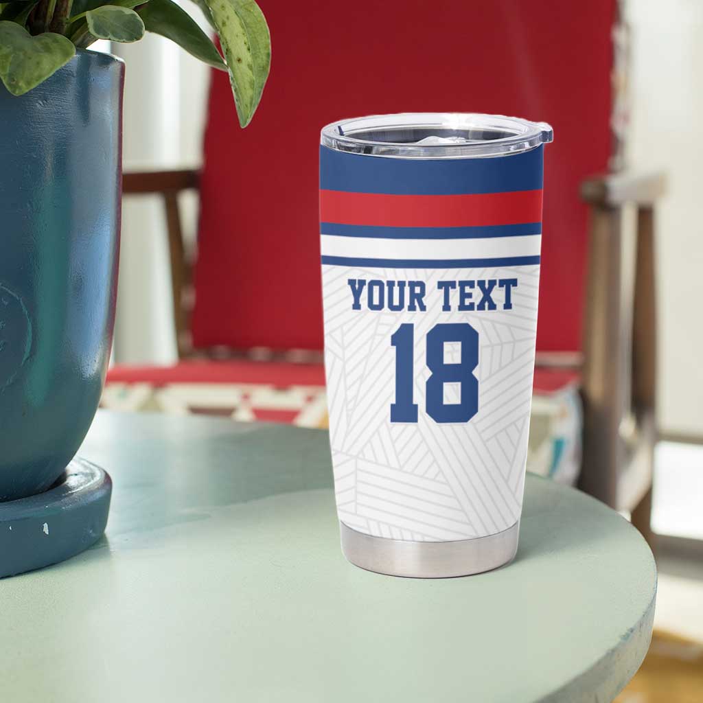 Custom England Three Lions Tumbler Cup Vintage Stripe Football Fan