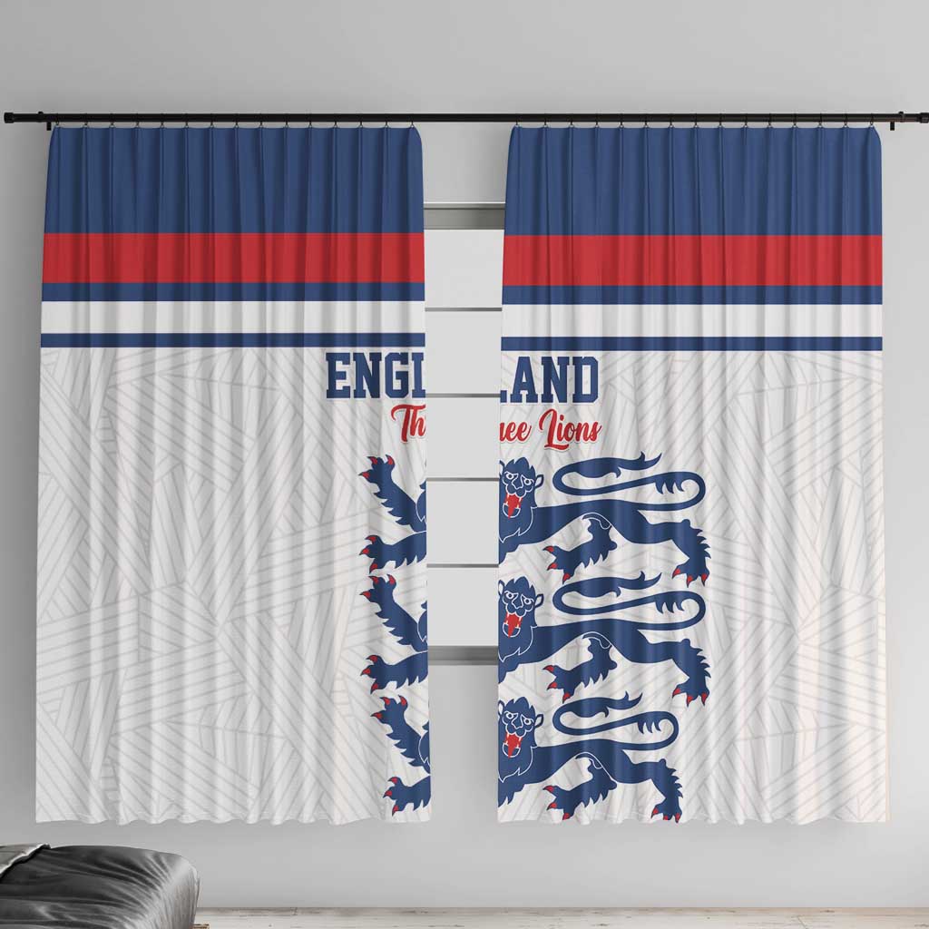 England Three Lions Window Curtain Vintage Stripe Football Fan