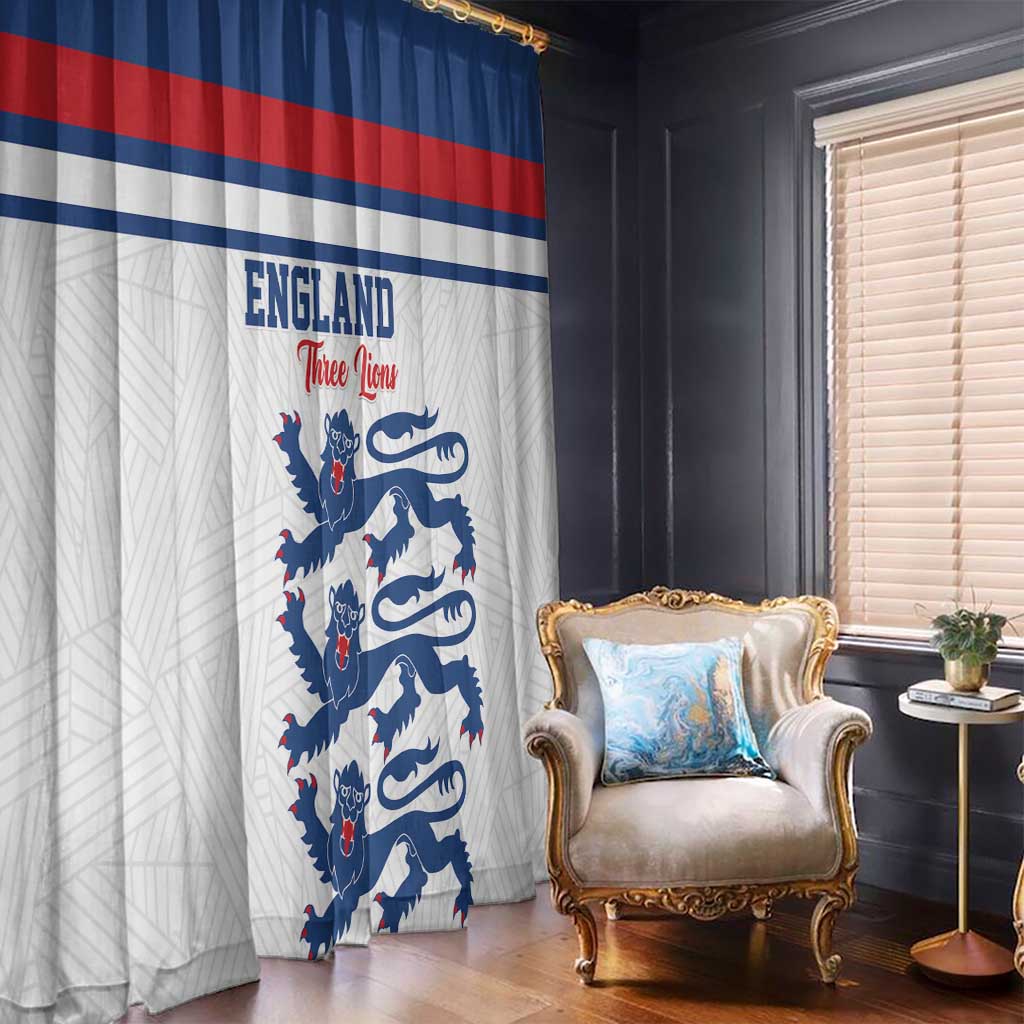 England Three Lions Window Curtain Vintage Stripe Football Fan