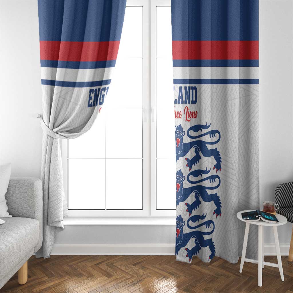 England Three Lions Window Curtain Vintage Stripe Football Fan