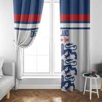 England Three Lions Window Curtain Vintage Stripe Football Fan