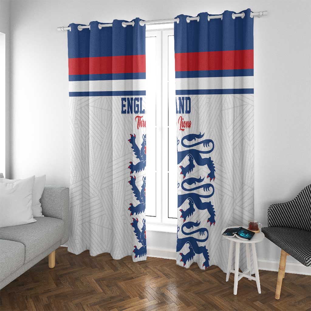 England Three Lions Window Curtain Vintage Stripe Football Fan