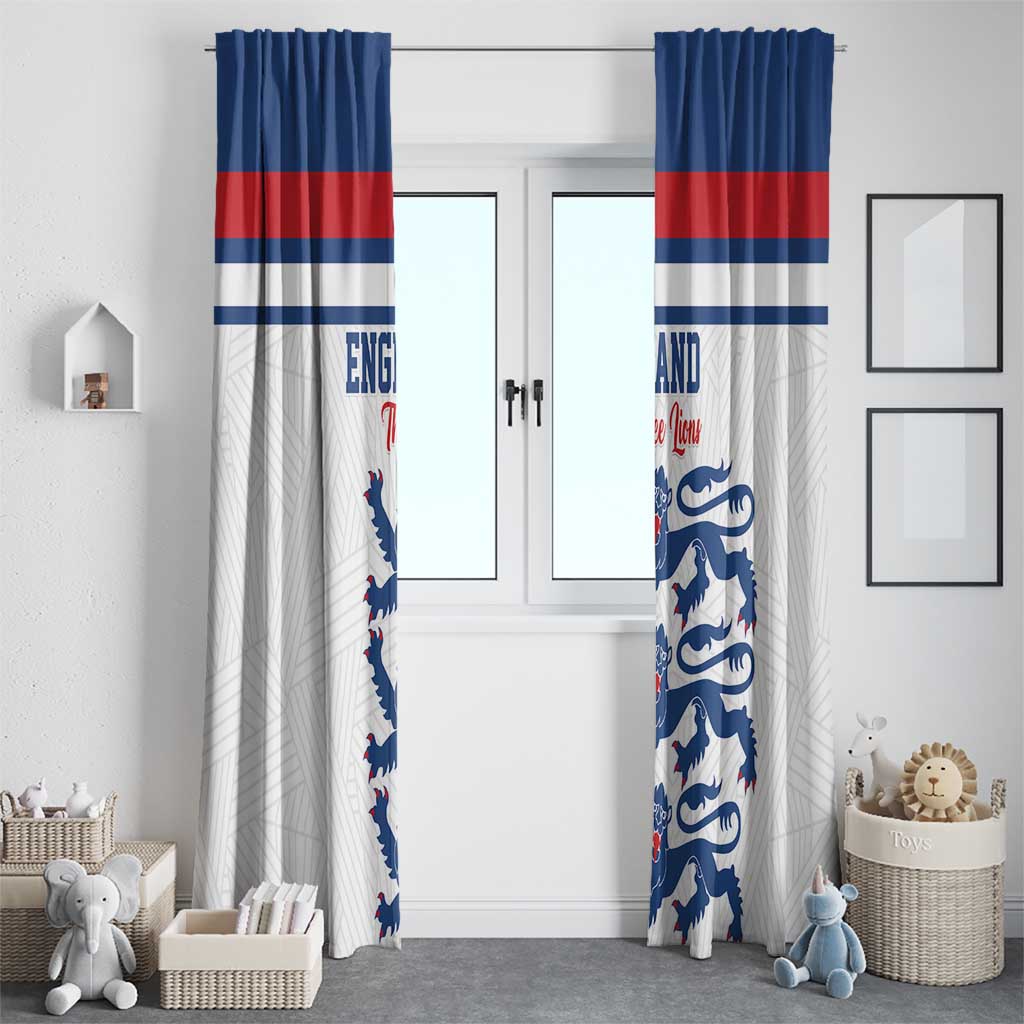 England Three Lions Window Curtain Vintage Stripe Football Fan