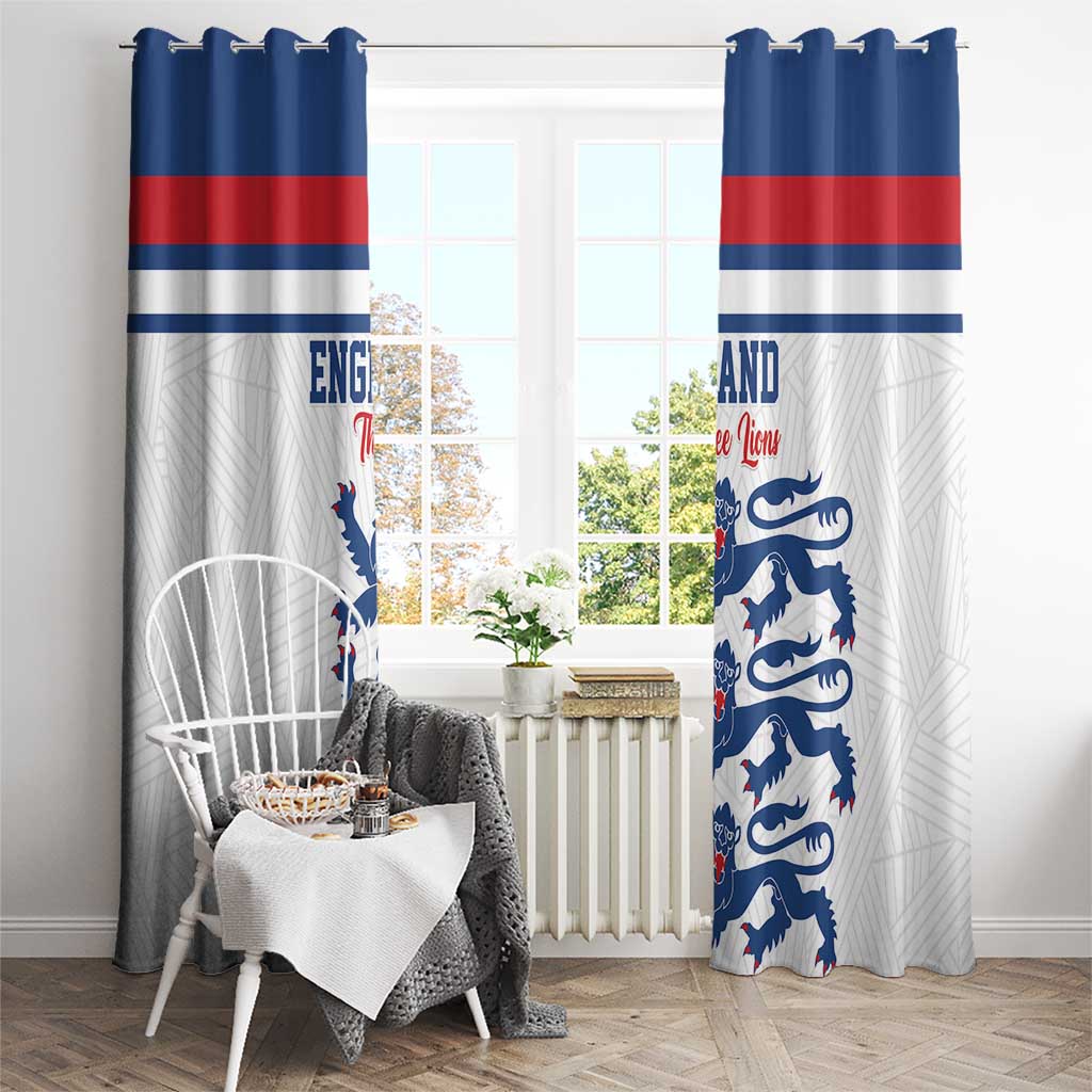 England Three Lions Window Curtain Vintage Stripe Football Fan