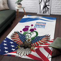 Scottish American Heritage Month Area Rug Thistle And American Eagle