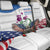 Scottish American Heritage Month Back Car Seat Cover Thistle And American Eagle