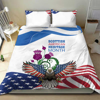Scottish American Heritage Month Bedding Set Thistle And American Eagle