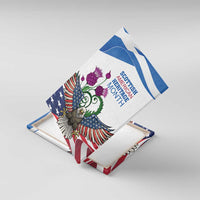 Scottish American Heritage Month Canvas Wall Art Thistle And American Eagle