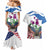 Scottish American Heritage Month Couples Matching Mermaid Dress and Hawaiian Shirt Thistle And American Eagle