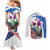Scottish American Heritage Month Couples Matching Mermaid Dress and Long Sleeve Button Shirt Thistle And American Eagle