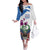 Scottish American Heritage Month Family Matching Off The Shoulder Long Sleeve Dress and Hawaiian Shirt Thistle And American Eagle