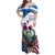 Scottish American Heritage Month Family Matching Off Shoulder Maxi Dress and Hawaiian Shirt Thistle And American Eagle