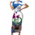 Scottish American Heritage Month Family Matching Short Sleeve Bodycon Dress and Hawaiian Shirt Thistle And American Eagle