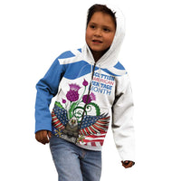 Scottish American Heritage Month Kid Hoodie Thistle And American Eagle