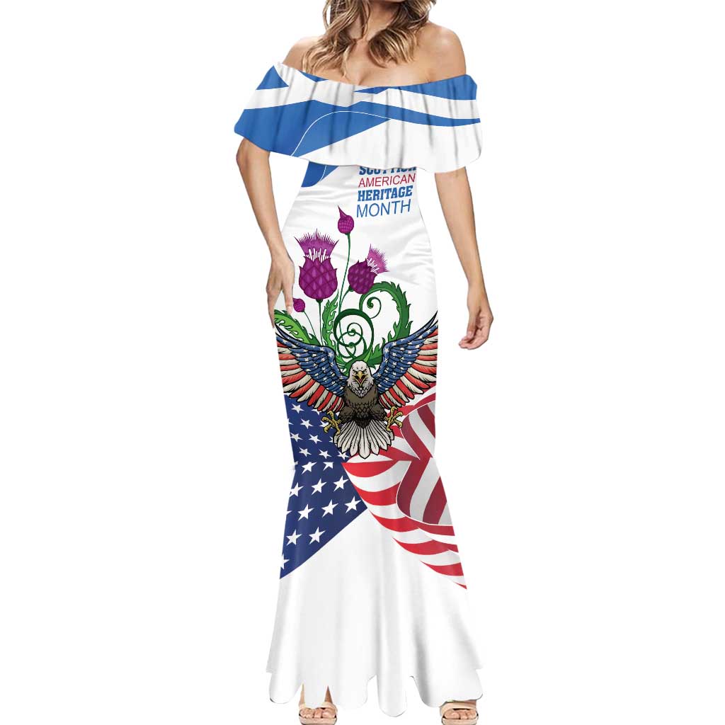 Scottish American Heritage Month Mermaid Dress Thistle And American Eagle