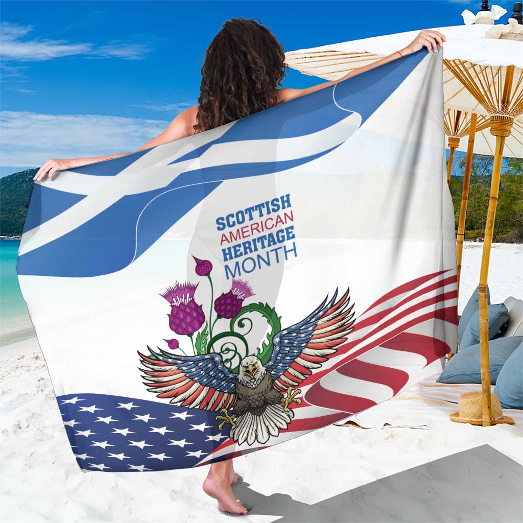 Scottish American Heritage Month Sarong Thistle And American Eagle