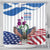 Scottish American Heritage Month Shower Curtain Thistle And American Eagle