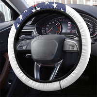 Scottish American Heritage Month Steering Wheel Cover Thistle And American Eagle