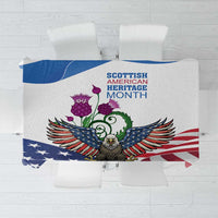 Scottish American Heritage Month Tablecloth Thistle And American Eagle