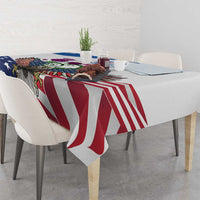 Scottish American Heritage Month Tablecloth Thistle And American Eagle