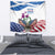 Scottish American Heritage Month Tapestry Thistle And American Eagle