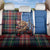 Scottish Tartan Back Car Seat Cover Highland Cow Playing Bagpipes